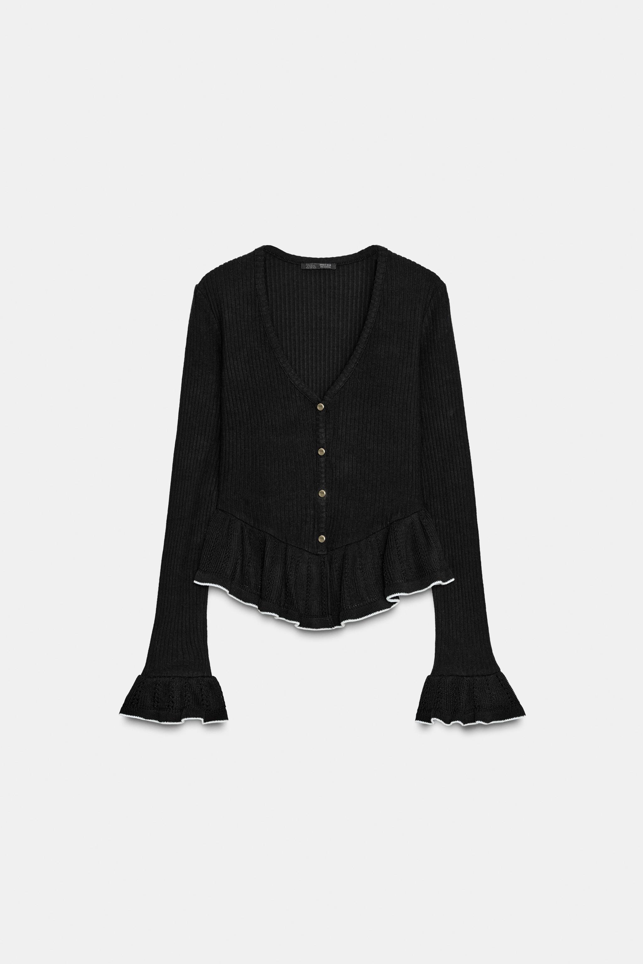 ソフトフリルジャケット - ブラック | ZARA Japan / 日本