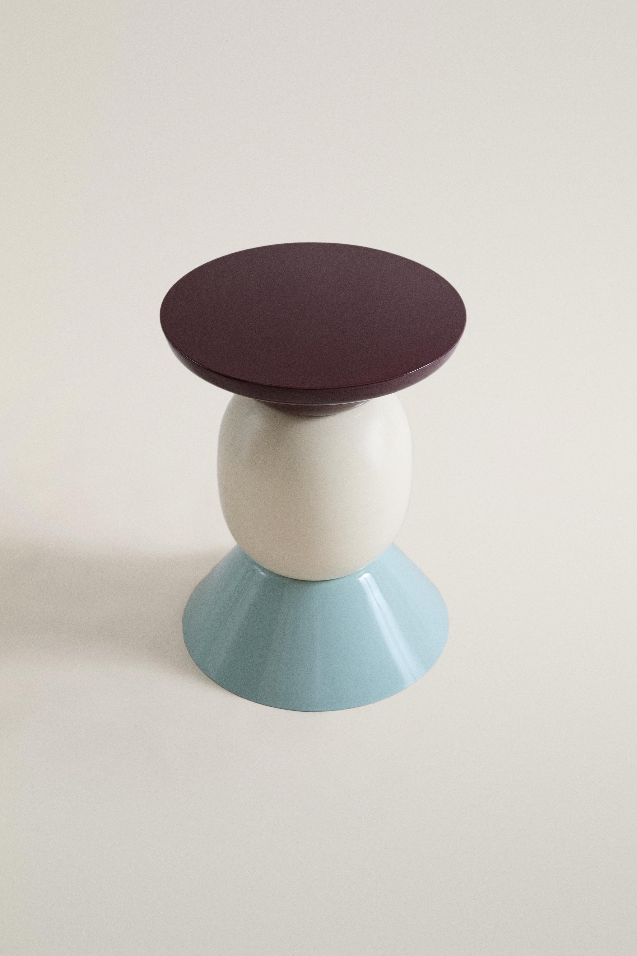 GEOMETRIC METAL SIDE TABLE