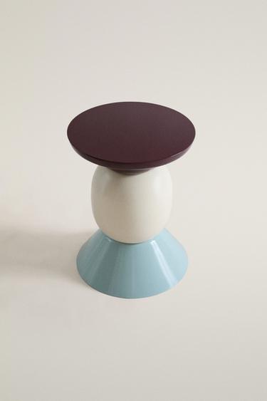 GEOMETRIC METAL SIDE TABLE — Multicolored 2