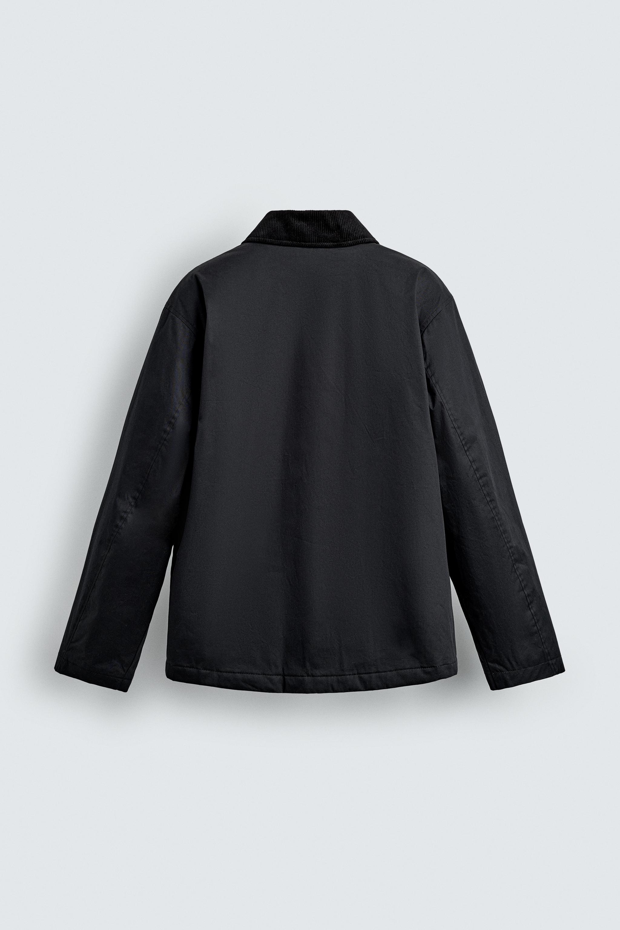 PARKA GOLA COMBINADA - Cinza-escuro | ZARA Brasil