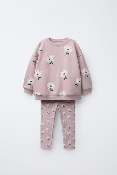 KOSTUM JOGGING BLUZË DHE LEGGING RIB ME PRINTIM - Lejla nga Zara
