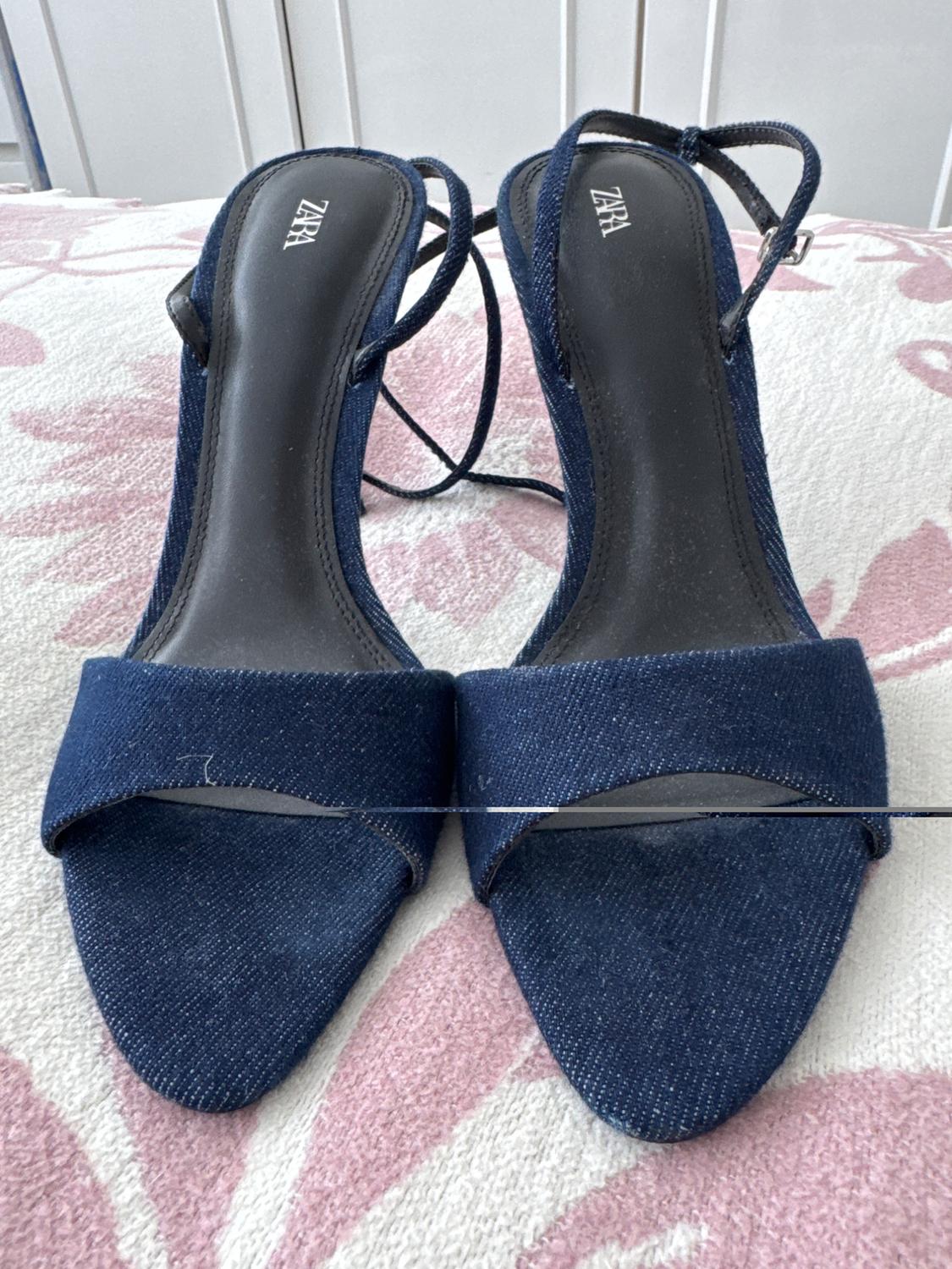 DENIM SANDAL HEELS - Image 4