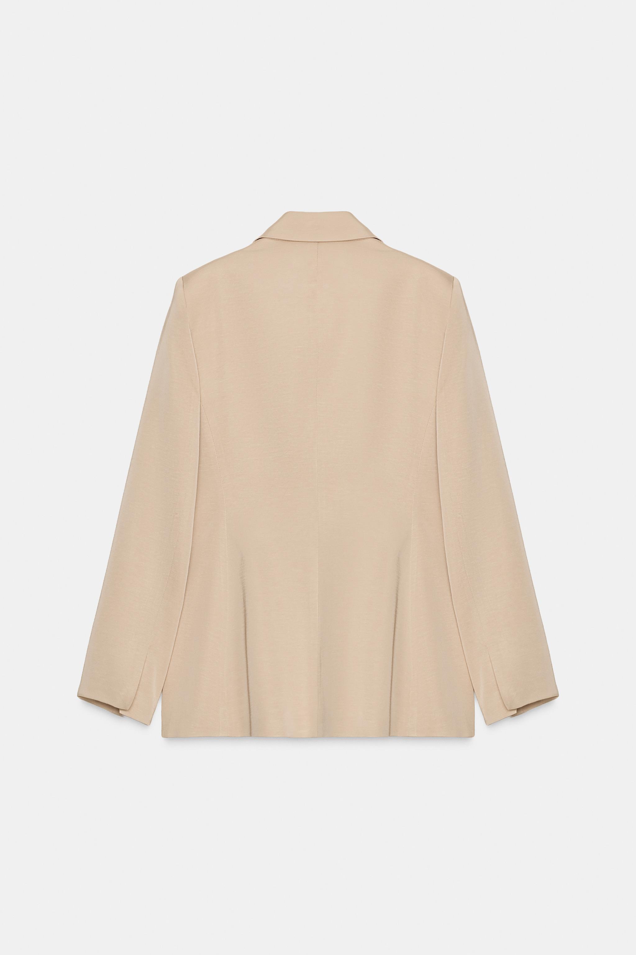BLAZER CRUZADO PREGAS - Cru | ZARA Brasil