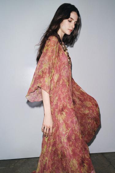 ROBE IMPRIMÉE ZW COLLECTION - Rose de Zara - Image 1