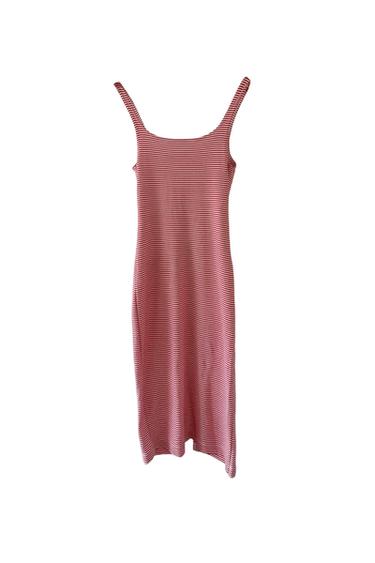STRAPPY SLIM FITTING MIDI DRESS WITH BACK SPLIT