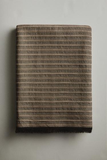 COUVERTURE COTON LIN - Gris anthracite de Zara - Image 4