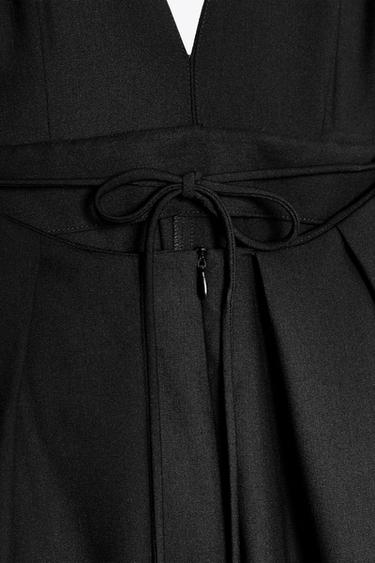 LANGES KLEID MIT SCHLEIFEN ZW COLLECTION - Schwarz von Zara