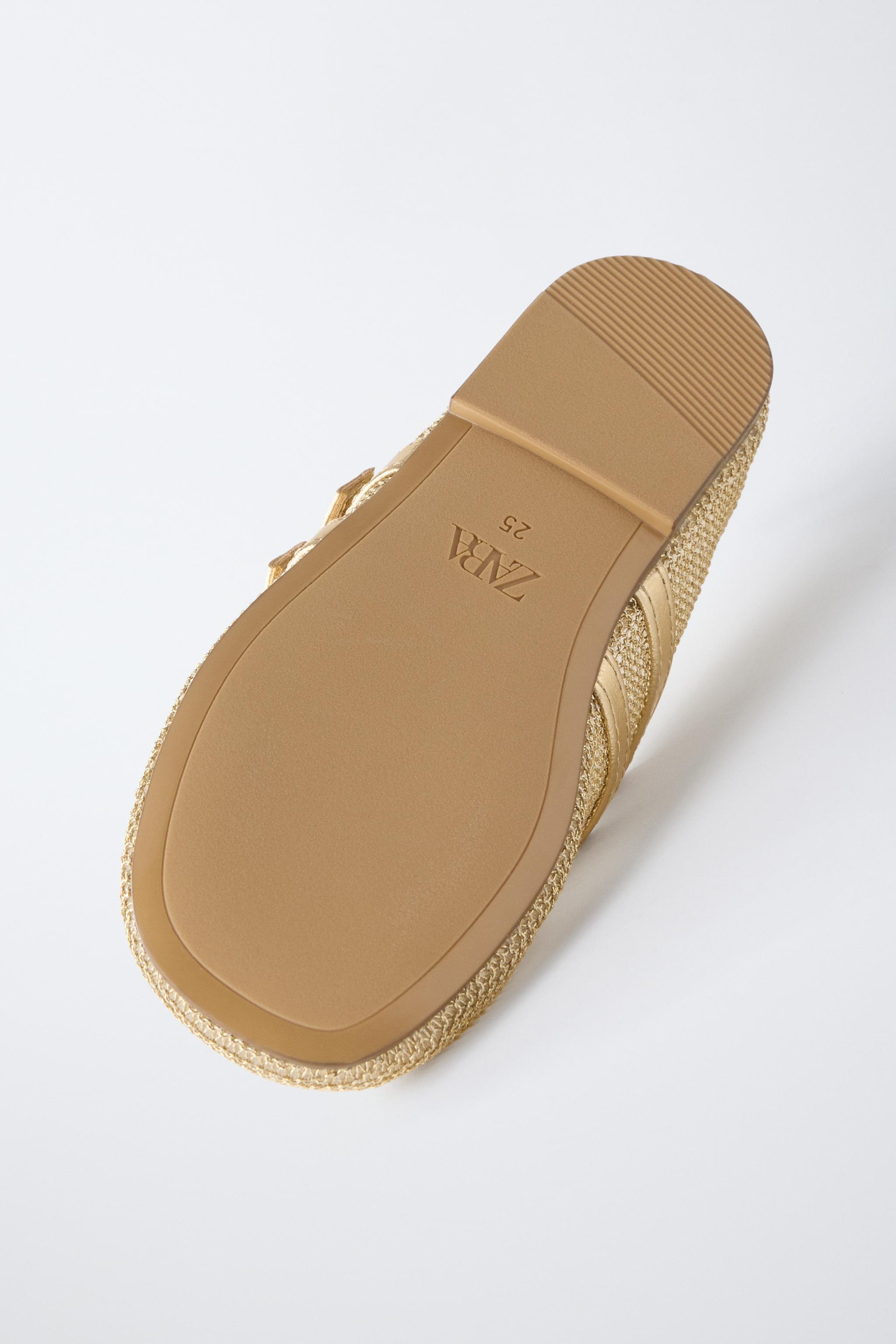 METALLIC DOUBLE STRAP BALLET FLATS