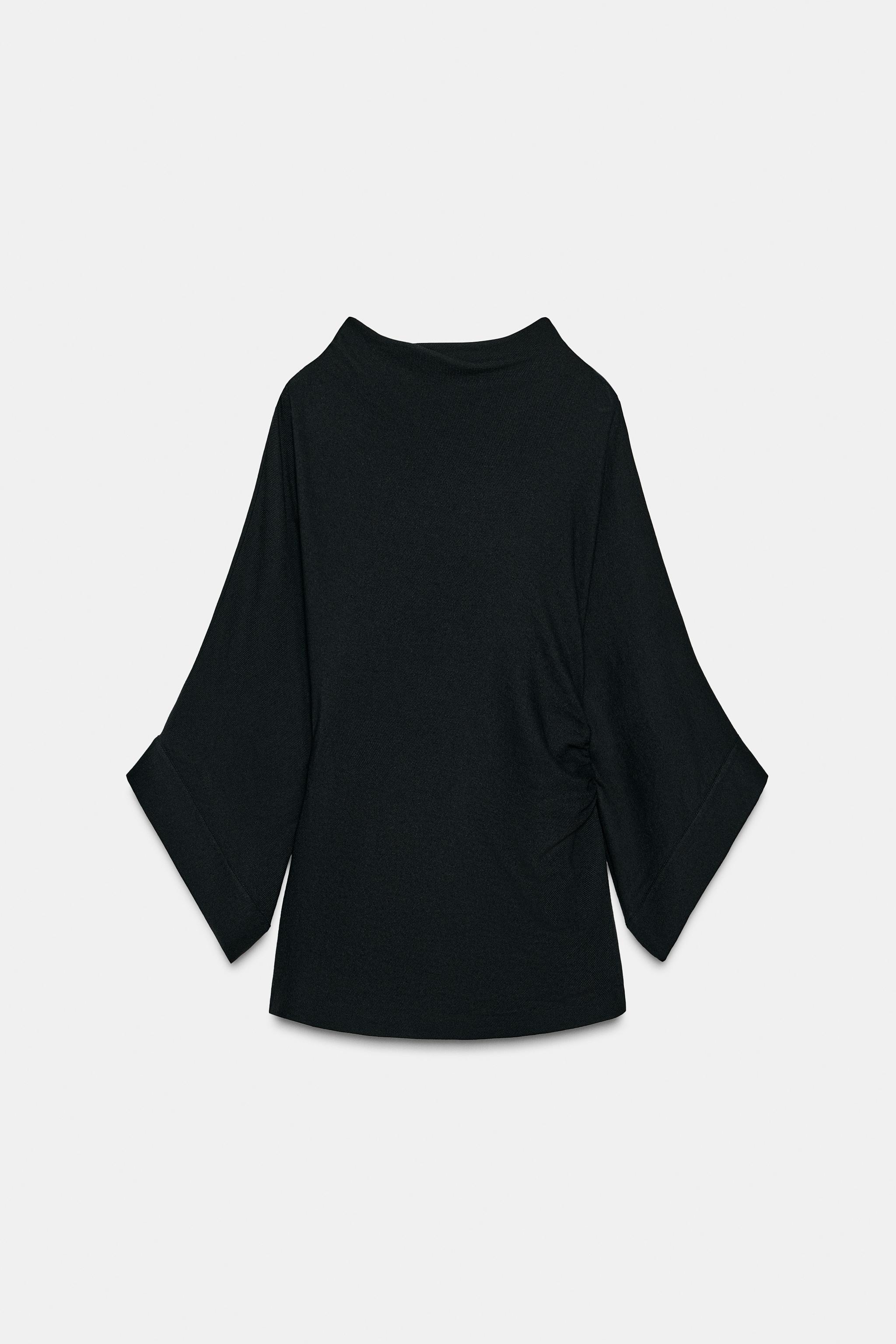 トップス theredthread S loop drape tops black THEREDTHREAD / ザレッドスレッド】S loop drape tops