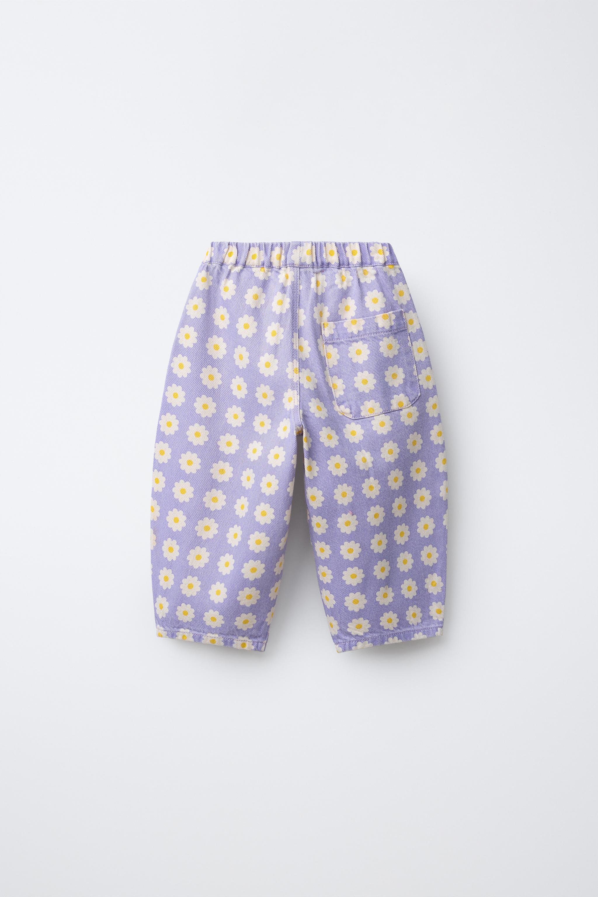 TWILL BALLOON FLORAL PANTS