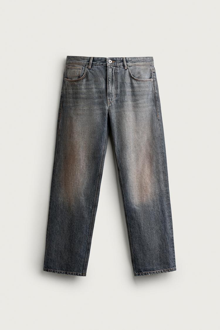 Jeans regular fit efecto encerado