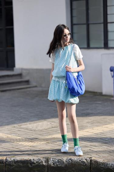 LONG RIBBED SOCKS - Green by Zara