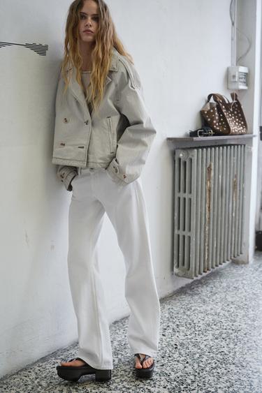 VESTE CHEVRON EFFET DÉLAVÉ - Bleu / Gris de Zara - Image 0