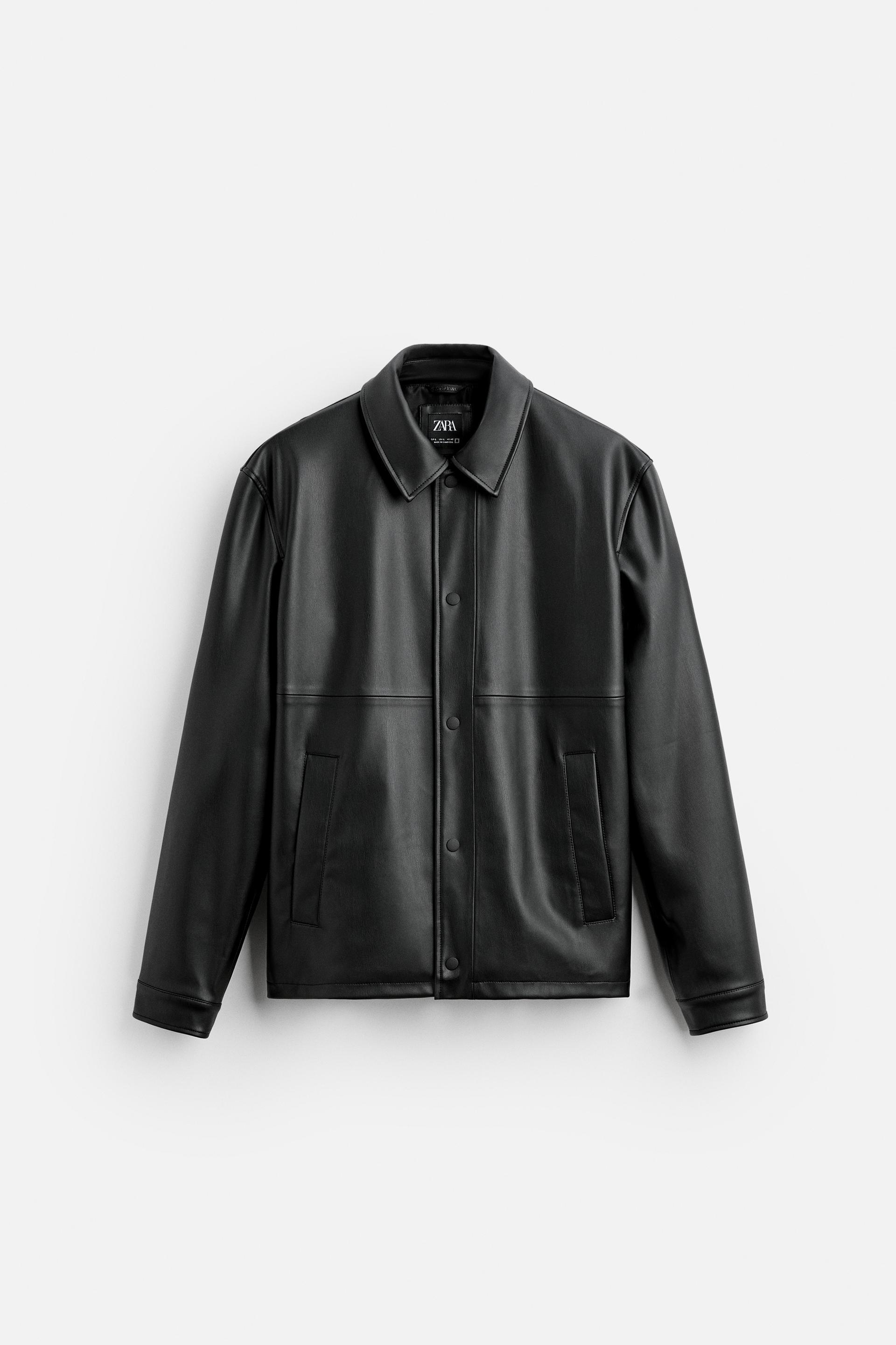 Faux leather jacket zara hotsell