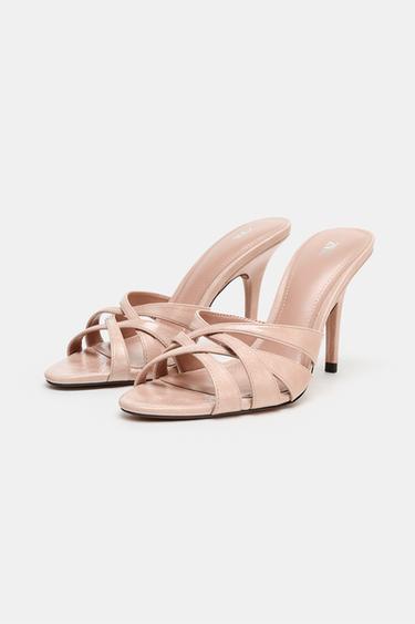 SANDALES À TALONS CROISÉS - Beige de Zara - Image 4