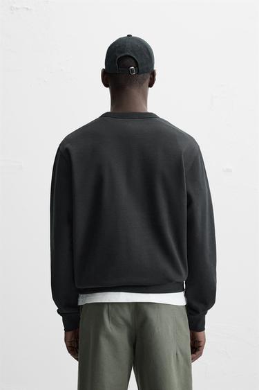SWEAT BASIQUE COL ROND - Noir de Zara - Image 2
