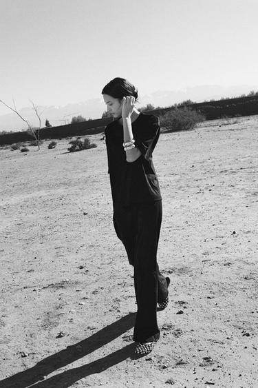 HAUT EN MATIÈRE SYNTHÉTIQUE - Noir de Zara - Image 3