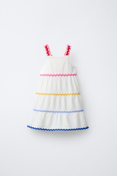 MULTICOLOURED RICK RACK DRESS - Multicoloured by Zara