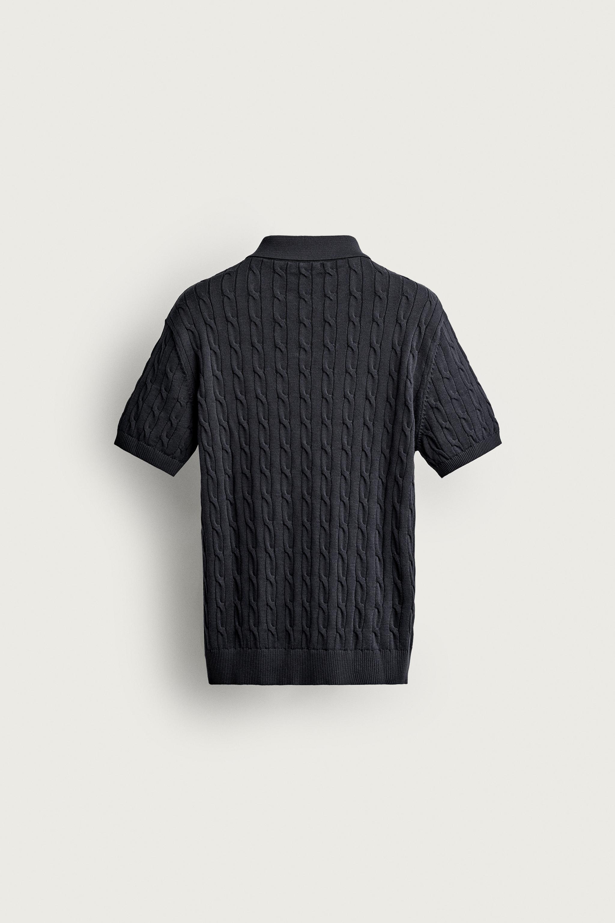 POLO EN MAILLE STRUCTURE TORSADES