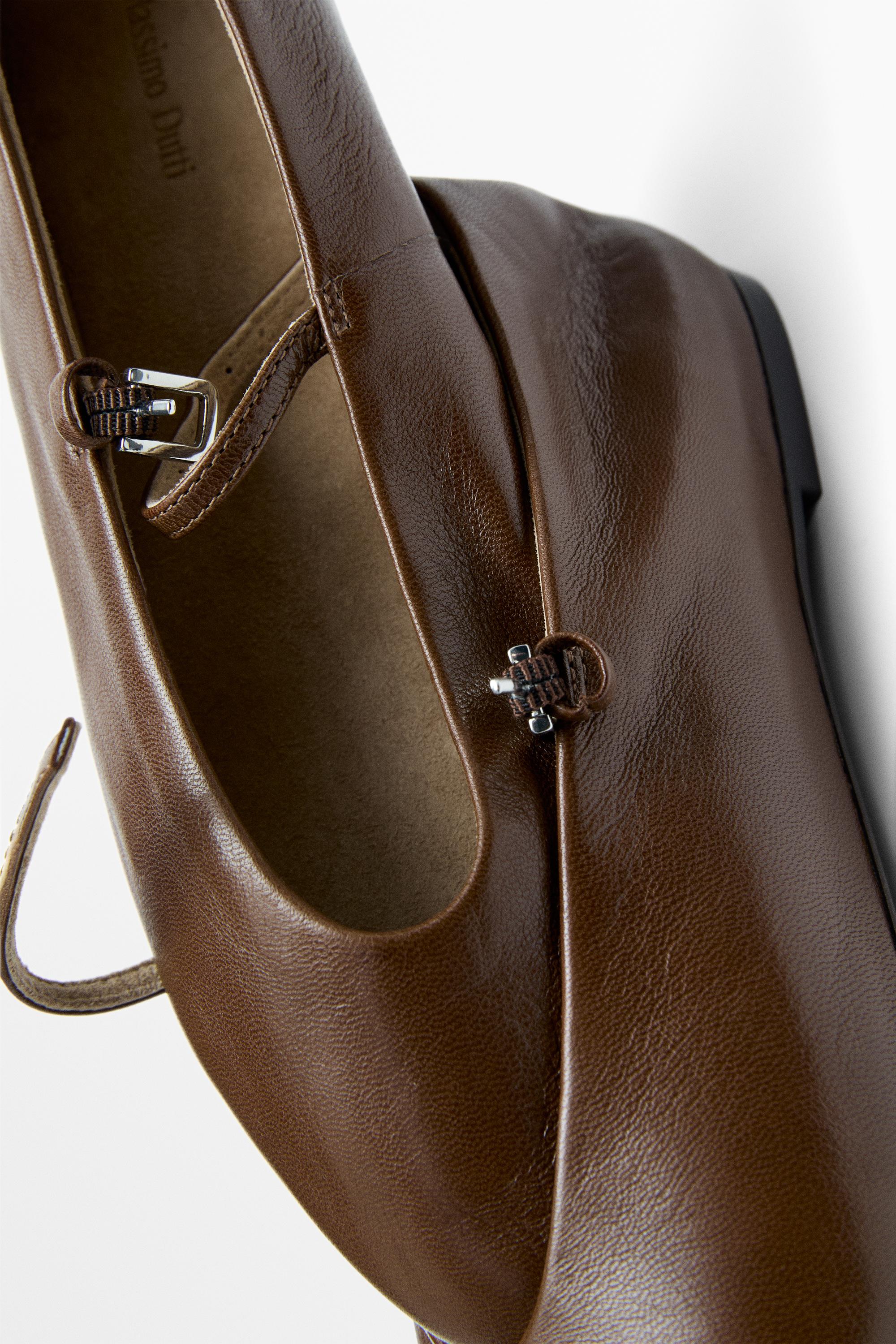 Ballerine en cuir souple