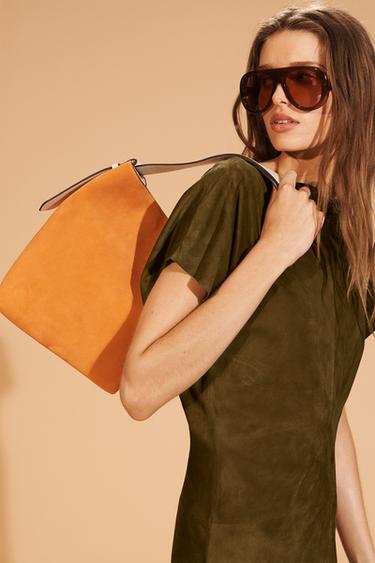 LIMITED EDITION SUEDE SHOPPER BAG - Multicoloured by Zara - Image 1