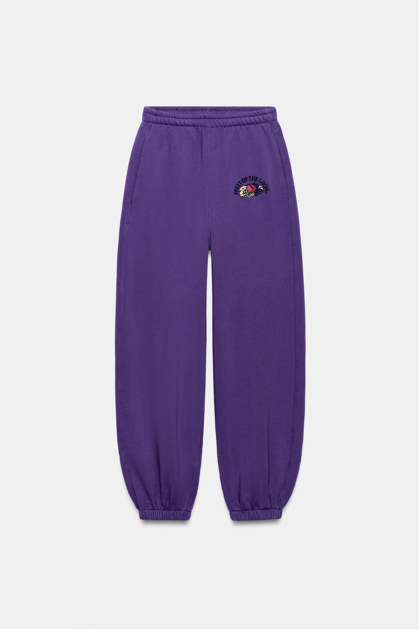 Женские брюки Zara Fruit OF the Loom™ Washed Jogger, цвет: Розовато-лиловый