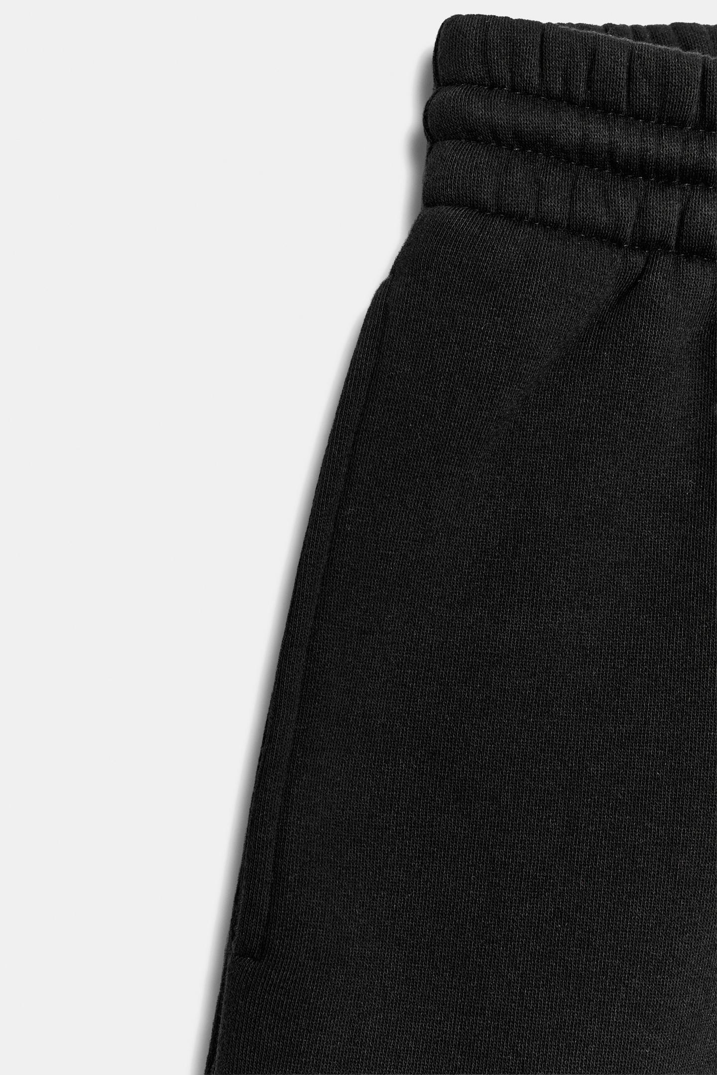 Женские шорты Zara Long Fleece Bermuda, цвет: Чёрный — фото 10