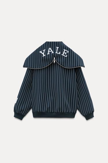 YALE™ STRIPE BOMBER JACKET - Navy blue by Zara - Image 3