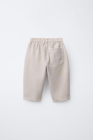 BALLOON PLEATED TROUSERS - Ecru by Zara - Image 1