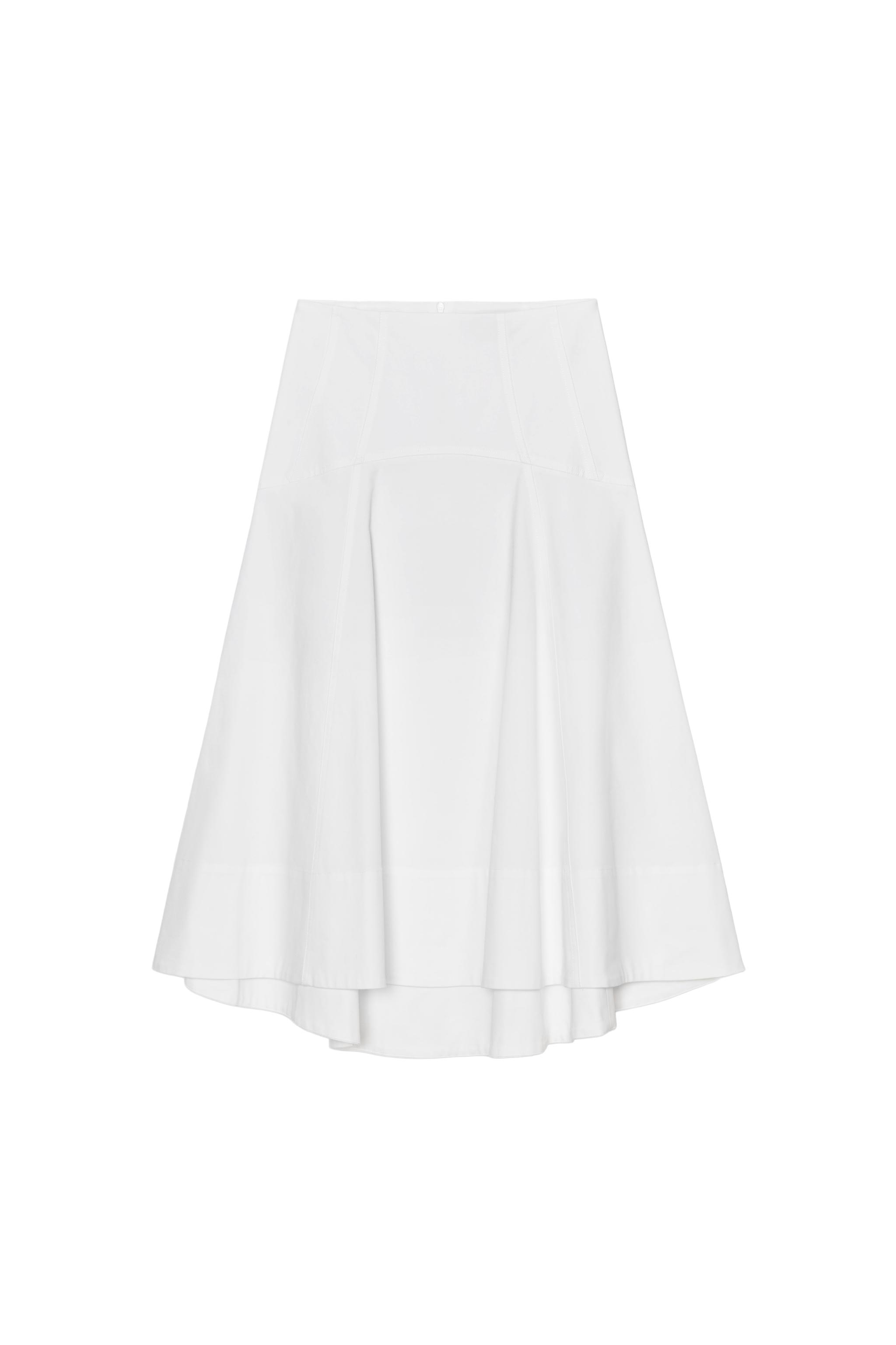 ZW COLLECTION LAYERED SKIRT WITH BELT - Oyster-white | ZARA India