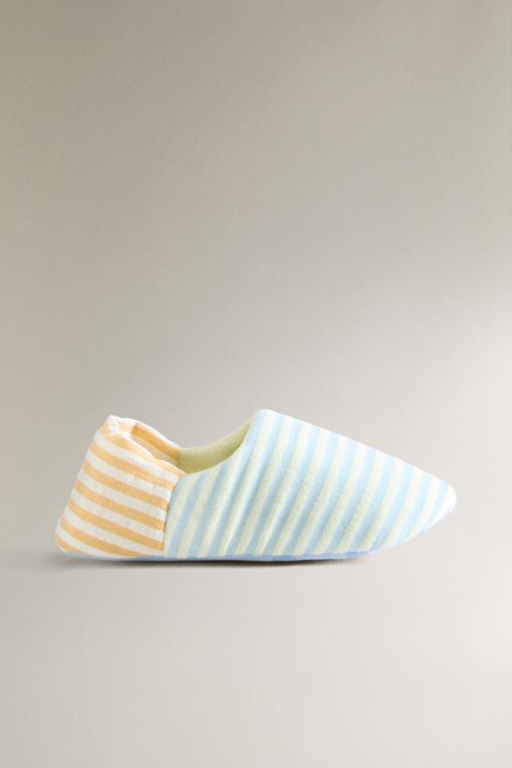 CHAUSSONS ENFANT RAYURES - Bleu de Zara - Image 0