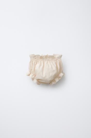 LACE-TRIMMED BRIEFS - Ecru by Zara - Image 1