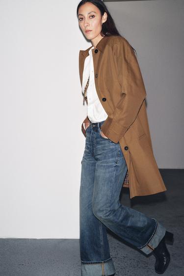 TRENCH MIDI ZW COLLECTION - Camel oscuro de Zara