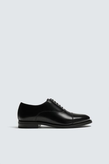 Zara LEATHER DRESS SHOES - Black