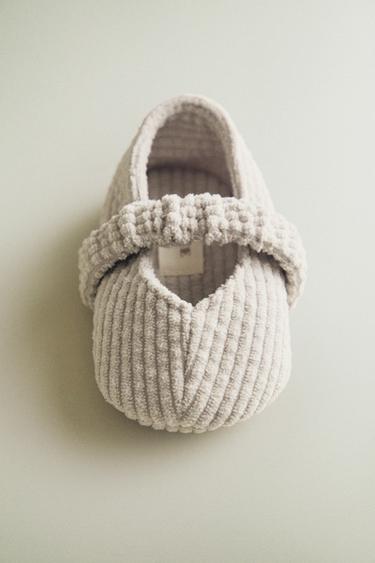 TEXTURED BALLET BOOTIES — Light beige 1