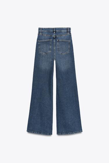 JEAN ZW COLLECTION JAMBE LARGE TAILLE HAUTE - Bleu de Zara - Image 6