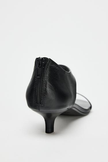 SANDALES À TALONS KITTEN EN CUIR 50E ANNIVERSAIRE - Noir de Zara - Image 6
