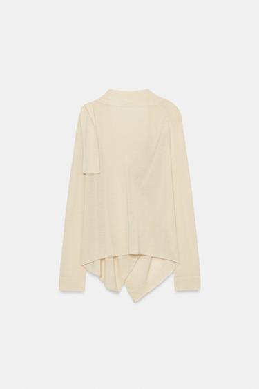 GILET FLUIDE EN MAILLE FINE - Sable de Zara - Image 5