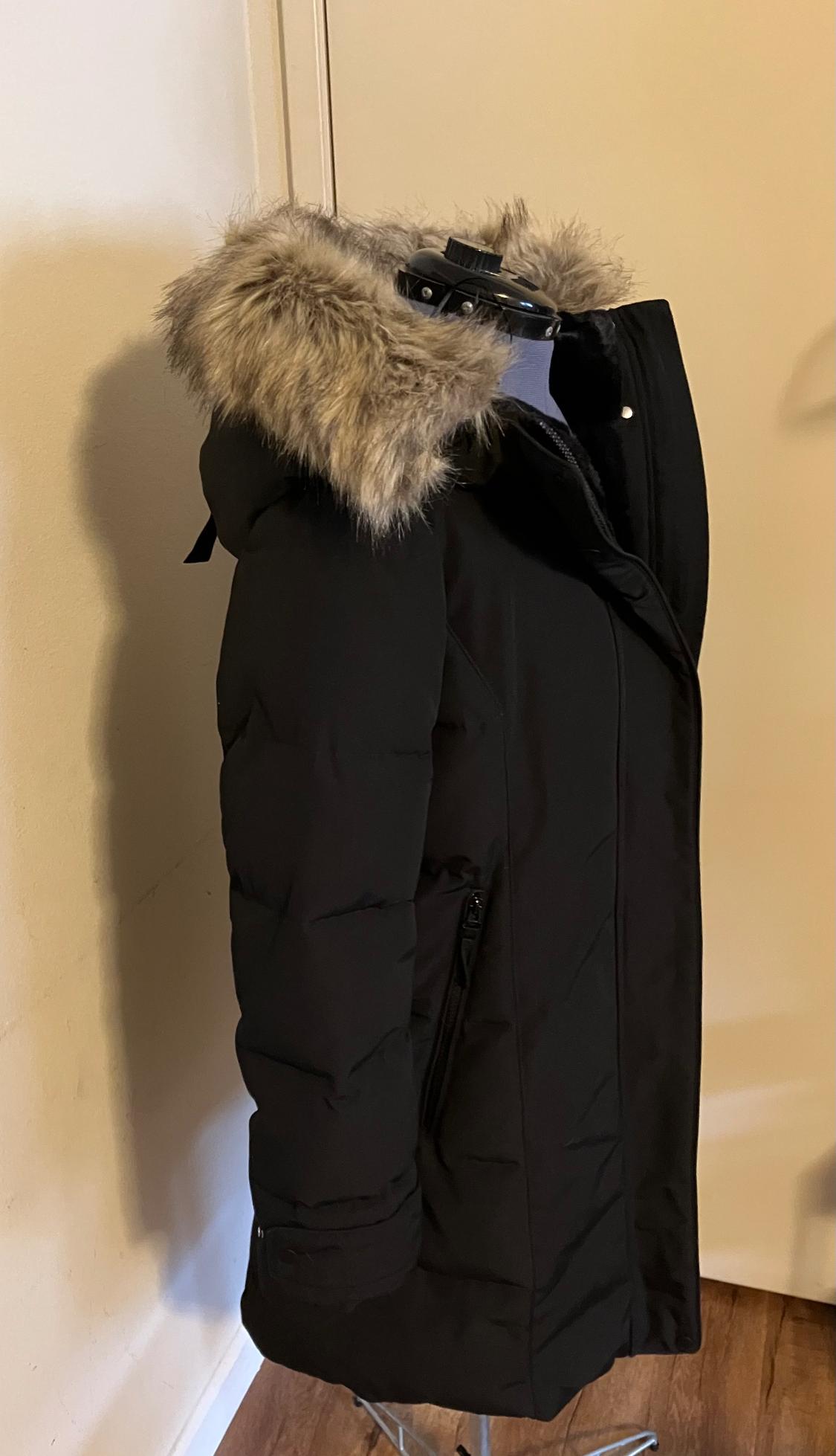 NWT ZARA WOMENS WATER REPELLENT LONG PADDED PARKA BLACK SIZE XS - Image 4