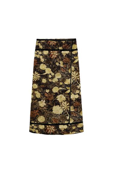 ZW COLLECTION FLORAL PAREO SKIRT - Multicoloured by Zara