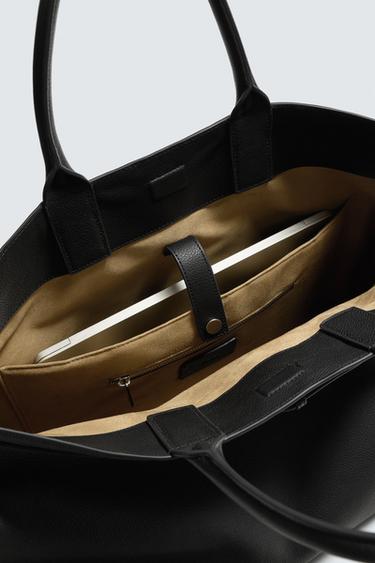 SAC À MAIN EN CUIR AVEC CEINTURE - Noir de Zara - Image 6