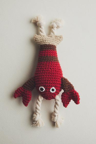 CROCHET LOBSTER PET TOY - Red by Zara