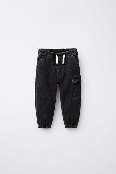 JEANS CARGO COMFORT - Gris antracita de Zara