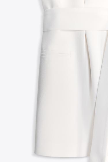 BELTED WAISTCOAT ZW COLLECTION - Ecru by Zara - Image 7