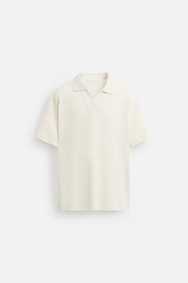 GEOMETRIKUS JACQUARD PÓLÓ – Ekrü a ZARA-tól