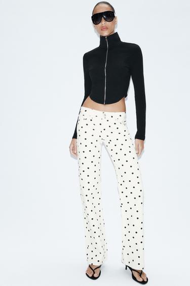 JEANS TRF WIDE LEG TIRO BAJO LUNARES - único de Zara