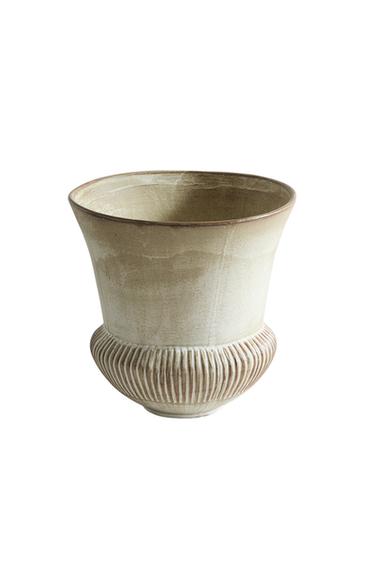 DECORATIVE CERAMIC VASE - Ecru by Zara