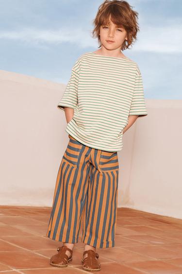 PANTALON À RAYURES LIMITED EDITION - Bleu / Blanc de Zara - Image 0