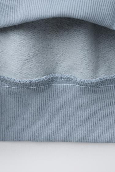 SWEAT À INSCRIPTION FLOQUÉE - Bleu clair de Zara - Image 3