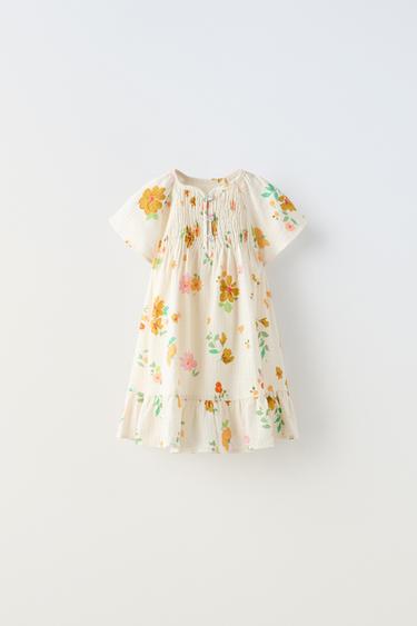 ПЛАТЬЕ С ЦВЕТОЧНЫМ ПРИНТОМ — ОХРА от Zara — изображение 0